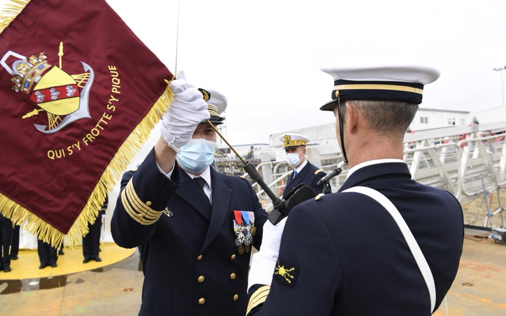 Première cérémonie des couleurs pour la FREMM DA Lorraine