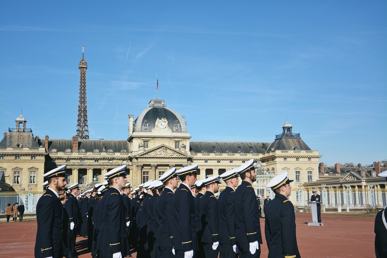 Cérémonie de présentation au Drapeau pour les stagiaires de la PMS Etat-Major
