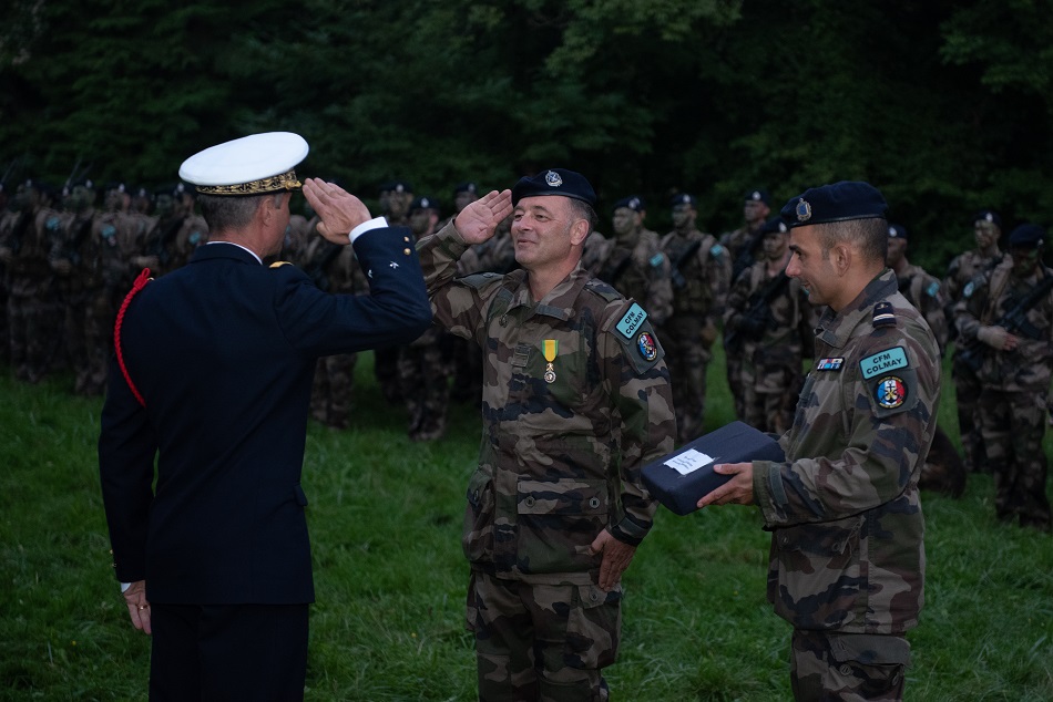 Cérémonie de présentation de la Compagnie de Fusiliers Marins Colmay