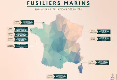 Fusiliers marins - Nouvelles appellations des unités