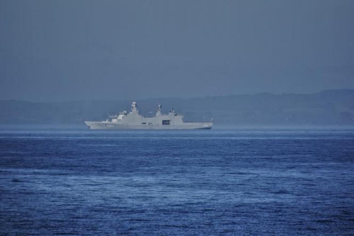 Mer Baltique, la frégate anti-sous-marine Latouche-Tréville en entraînement avec nos alliés de l’OTAN