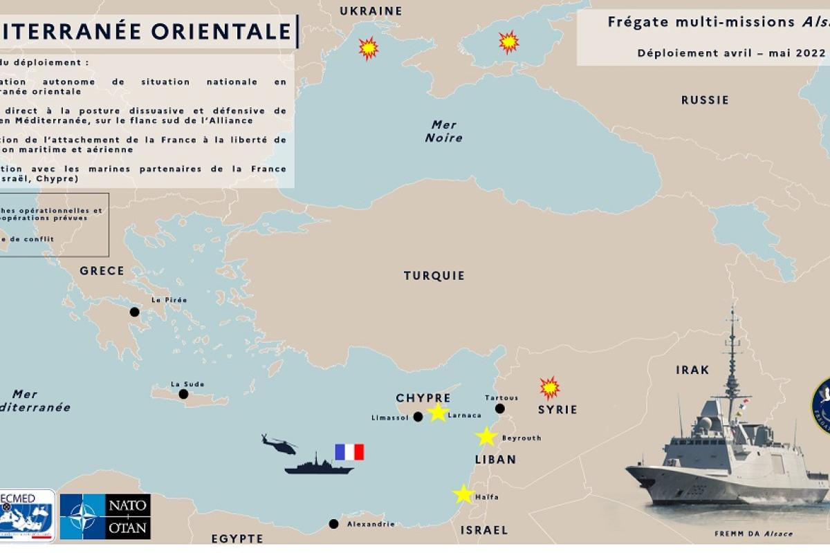  La FREMM-DA Alsace poursuit son déploiement sous pavillon de l’OTAN