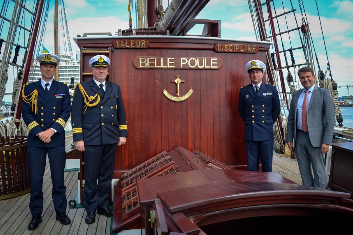 Arrivée de la Belle Poule en mer Baltique
