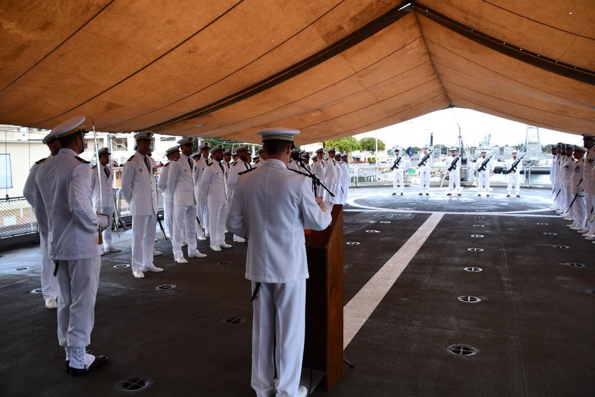 Un normand aux commandes de la frégate de surveillance Prairial bâtiment de la Marine basé en Polynésie