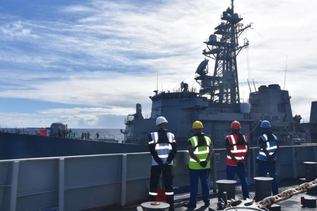 FANC - Exercice franco-japonais Oguri-Verny entre le D’Entrecasteaux et la frégate Kirisame