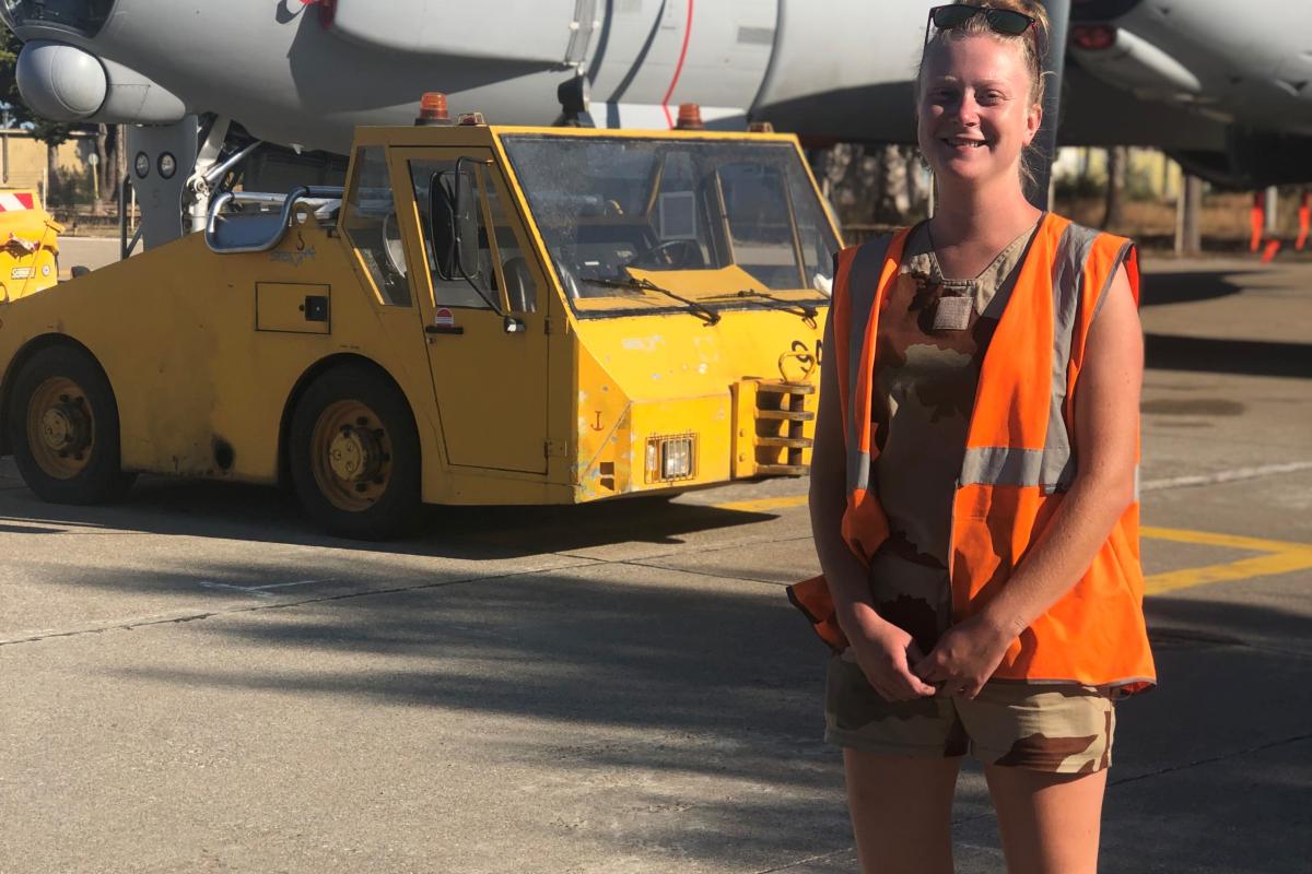 Portrait : le second maître Pauline, « porteur » au sein du détachement 23F déployé à Chania.