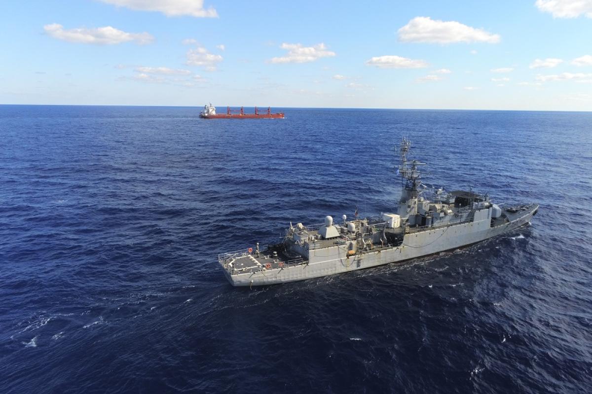  Méditerranée centrale – Le Commandant Bouan et son SMDM en opération IRINI