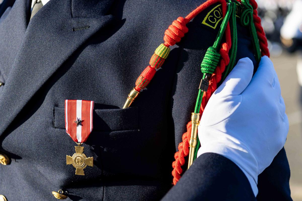 Cérémonie de tradition de l’École des fusiliers marins au port de Kerroc’h 