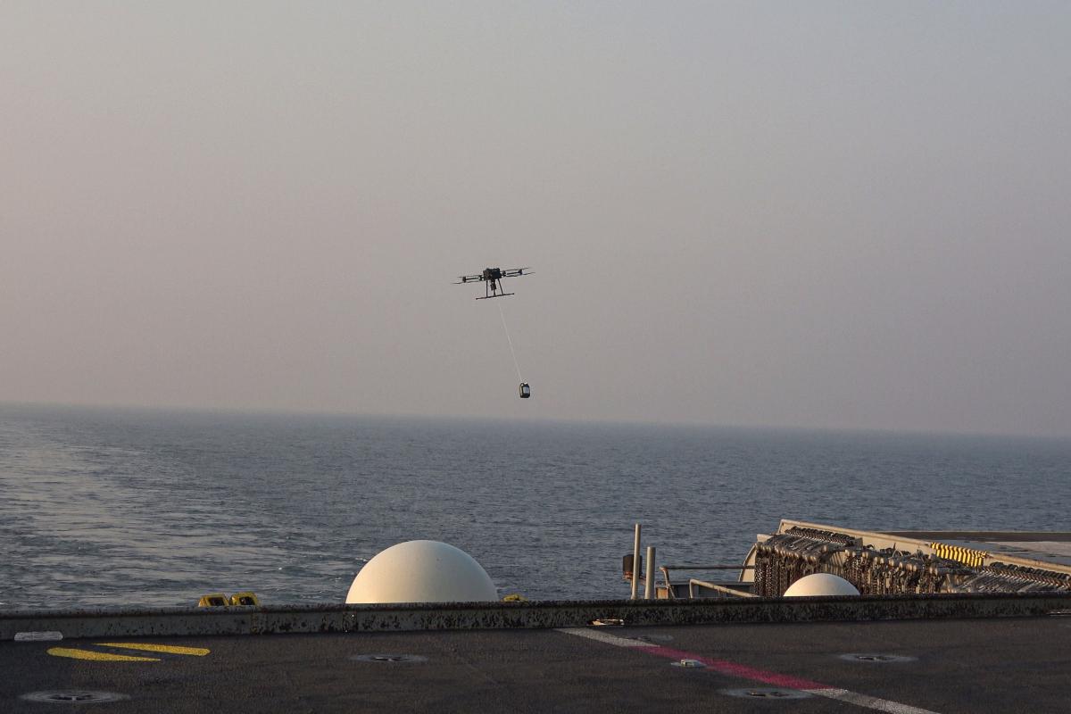  ANTARES – Expérimentation du drone logistique Hercules 20 à bord du porte-avions Charles de Gaulle