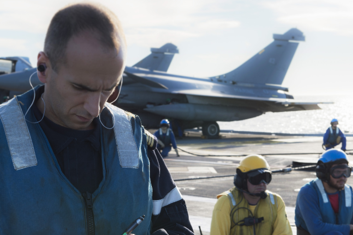 Exercice de crash sur le pont d'envol