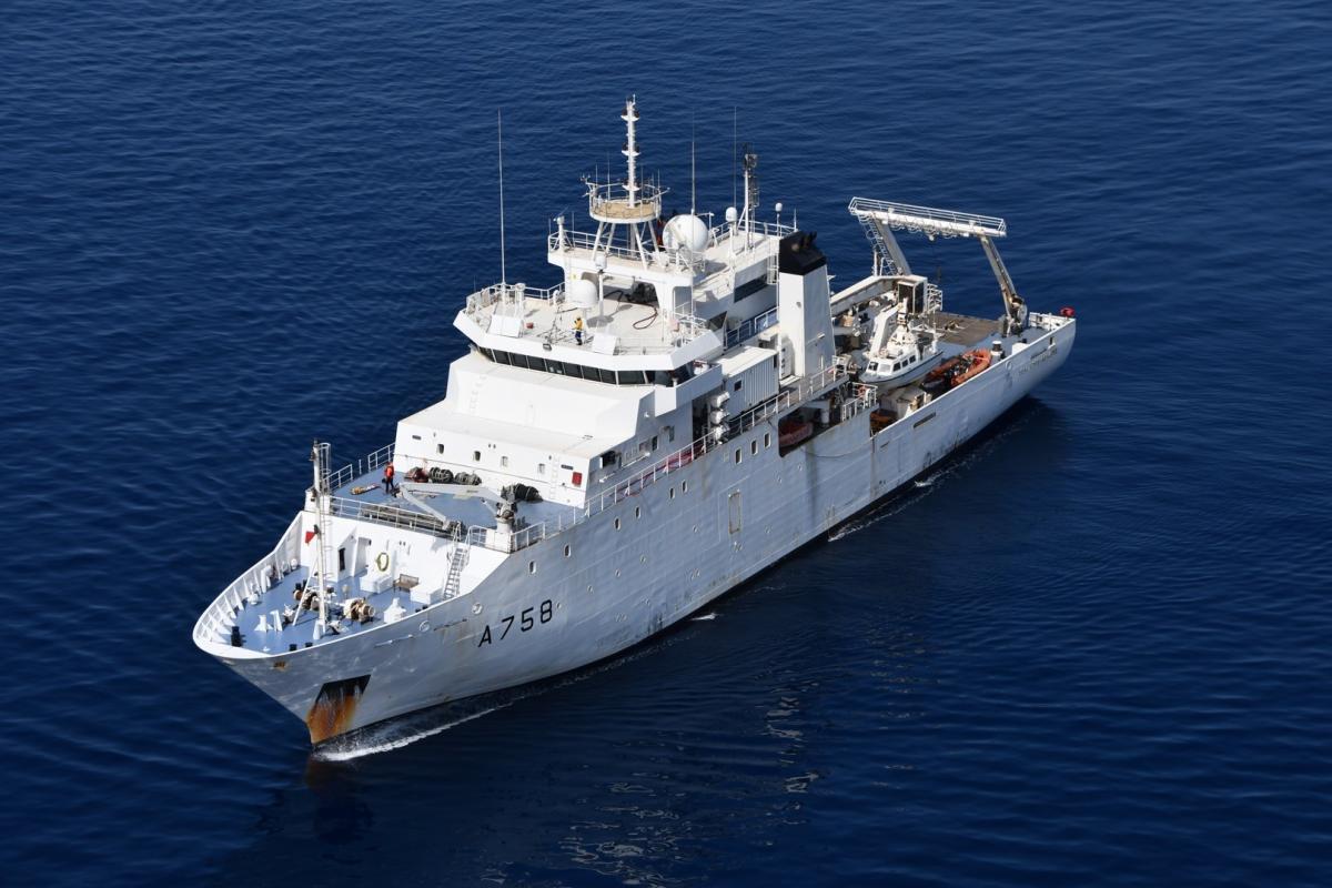 Méditerranée occidentale  - Le Beautemps-Beaupré achève ses relevés hydrographiques dans le Golfe du Lion