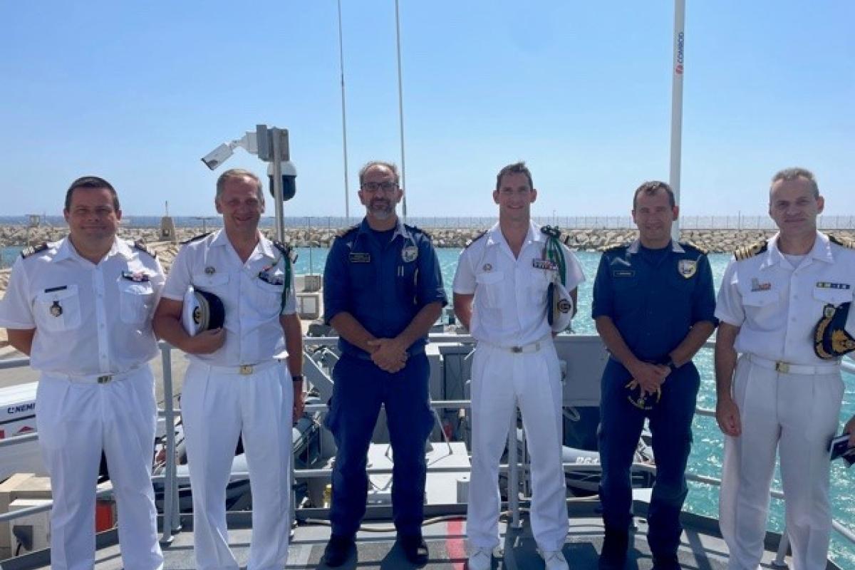 Méditerranée orientale - Le commandant de l’Aconit rend visite au chef d’état-major des forces navales chypriotes