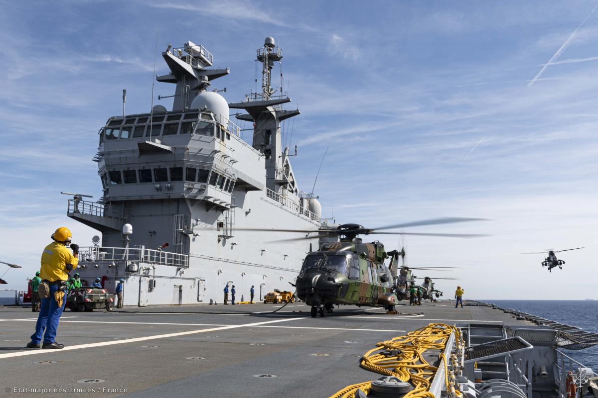 CORMORAN 21 - Appareillage du groupe naval aéromobile pour un entraînement de haute intensité