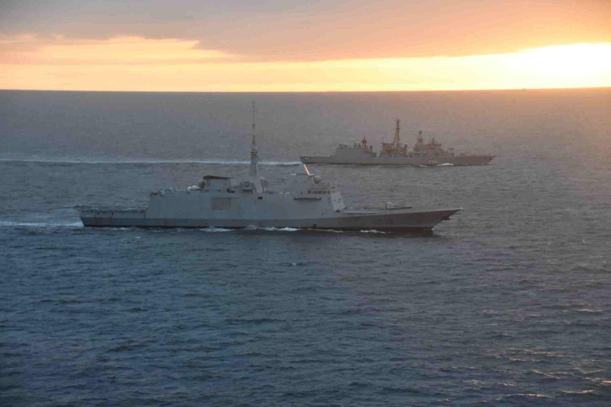 Le 19 janvier 2022, la Frégate multi-missions (FREMM) Aquitaine a conduit un entraînement conjoint avec la frégate allemande Lübeck, qui transitait depuis Wilhelmshaven, son port d’attache, vers la Méditerranée.