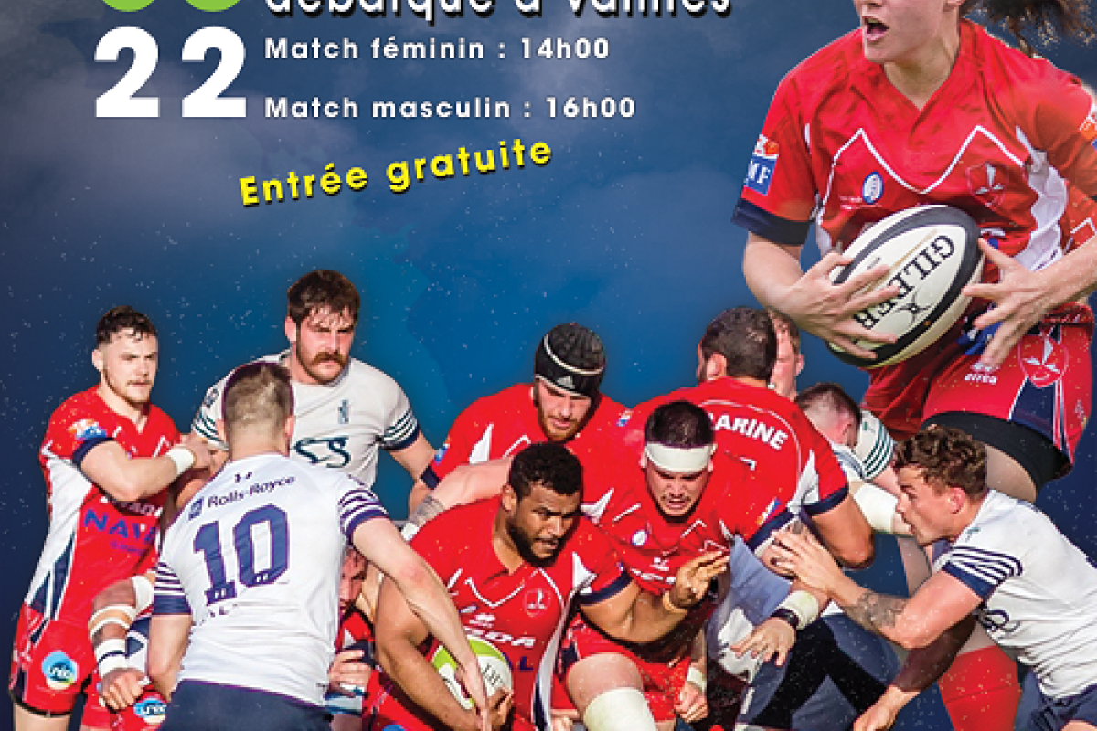 Rugby : rencontre entre deux alliés sur le terrain autour du ballon ovale