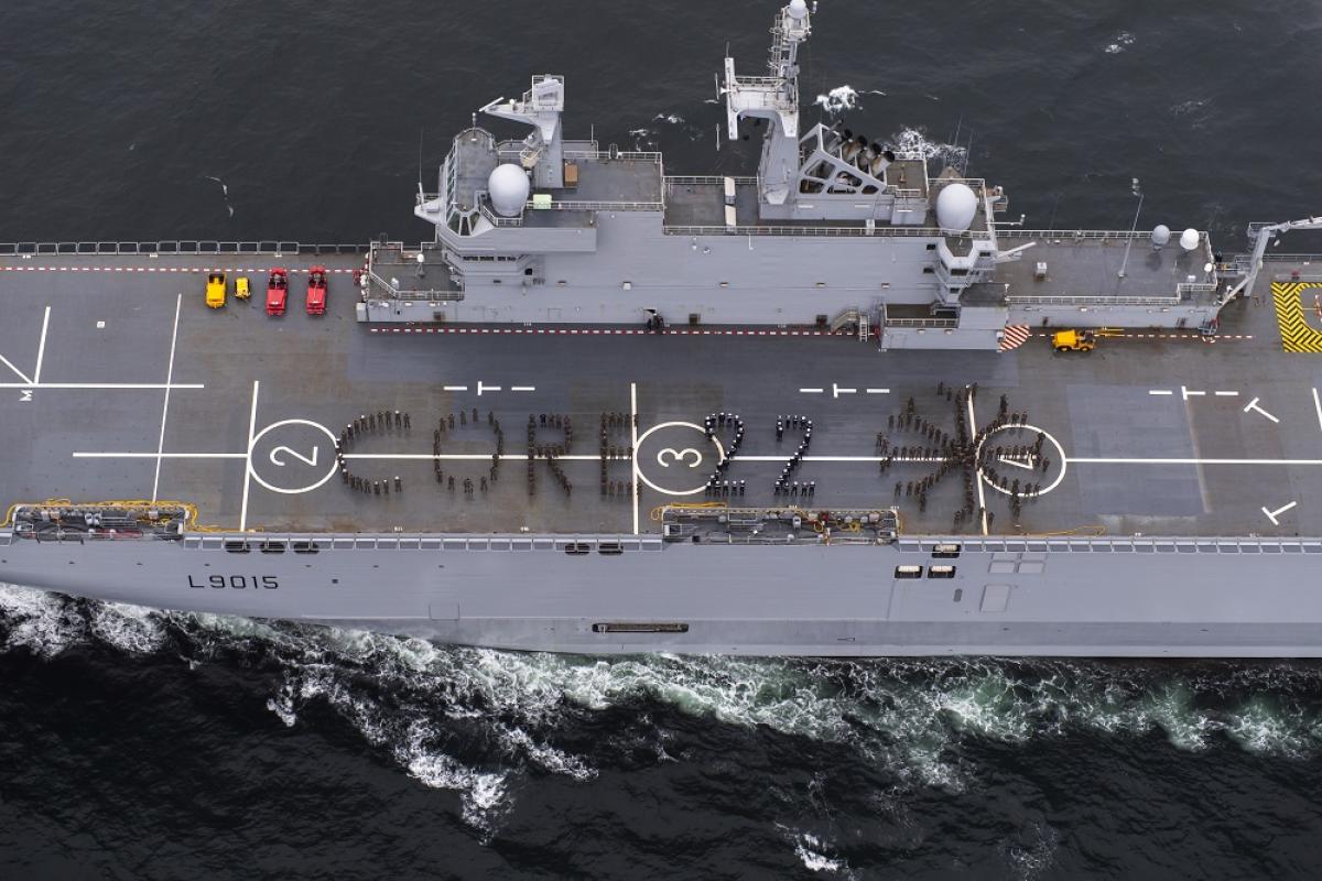 ATLANTIQUE NORD : fin de déploiement pour le porte-hélicoptères amphibie Dixmude