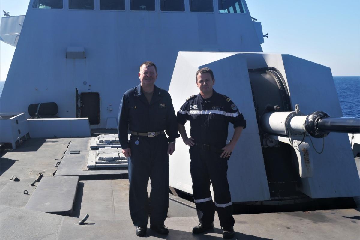 Le commandant du SNMG2 en visite à bord de la FREMM Provence