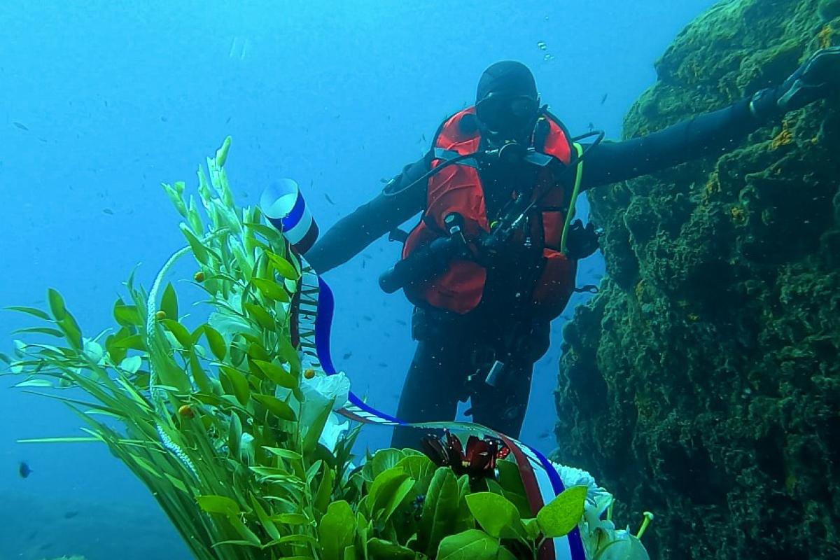  Hommage au commandant Tailliez, pionnier de la plongée sous-marine, disparu 20 ans plus tôt