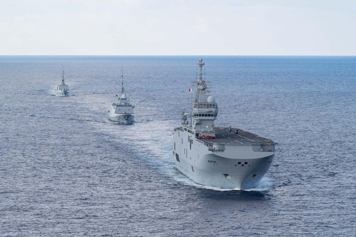 Mission JEANNE D’ARC 23 – Première activité d’interopérabilité du groupe effectuée avec la marine égyptienne 