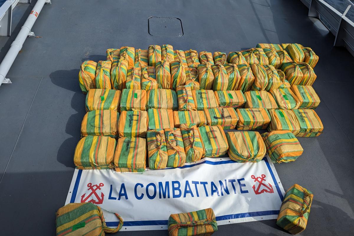  Les Forces Armées aux Antilles saisissent plus d’1,5 tonne de cocaïne