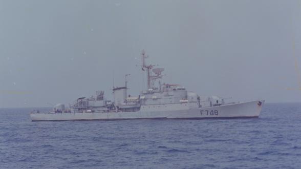 L’aviso-escorteur (AE) Protêt est l’un des quatre bâtiments (Commandant Bory, Victor Schœlcher et Doudard de Lagrée) qui participent, au sein du TG 623.1, à la mission de protection de la navigation commerciale française. ©P. LECOMTE/ECPAD/Défense
