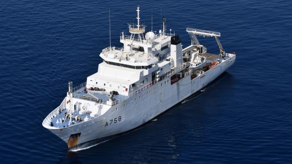 Méditerranée occidentale  - Le Beautemps-Beaupré achève ses relevés hydrographiques dans le Golfe du Lion