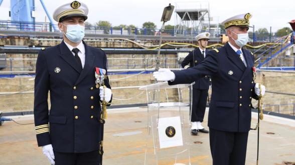 Première cérémonie des couleurs pour la FREMM DA Lorraine