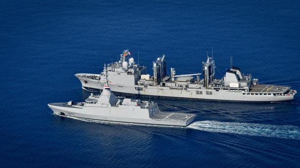 CLEMENCEAU 22 -  À l’occasion de l’exercice RAMSES 22, le BCR Marne s’entraîne avec la corvette égyptienne El Fateh