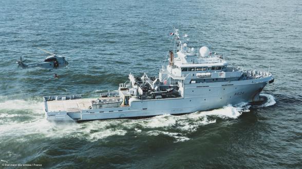 FAG – Déploiement du Bâtiment de soutien et d’assistance outre-mer Dumont d’Urville dans la zone maritime de Guyane