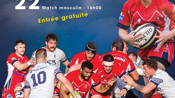 Rugby : rencontre entre deux alliés sur le terrain autour du ballon ovale