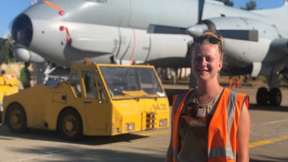 Portrait : le second maître Pauline, « porteur » au sein du détachement 23F déployé à Chania.