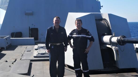 Le commandant du SNMG2 en visite à bord de la FREMM Provence