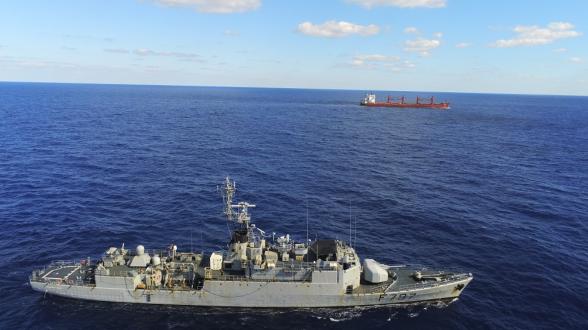  Méditerranée centrale – Le Commandant Bouan et son SMDM en opération IRINI