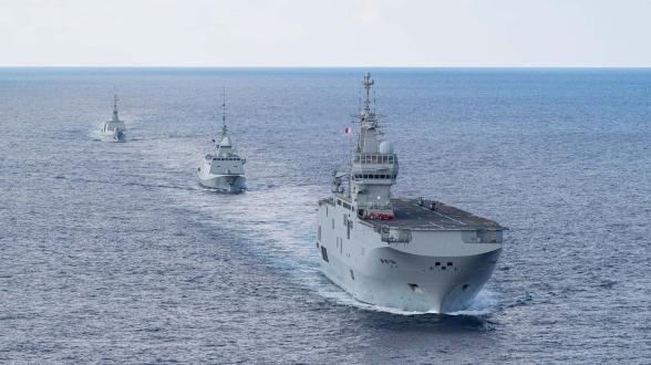 Mission JEANNE D’ARC 23 – Première activité d’interopérabilité du groupe effectuée avec la marine égyptienne 