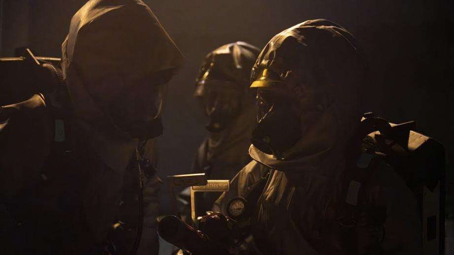 Marins habilés pour le poste de combat