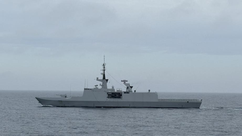 La frégate Guépratte en mer