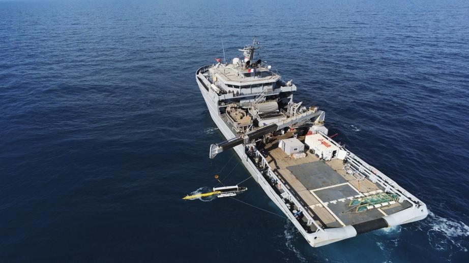L’A18-D en cours de récupération par le BSAM Loire