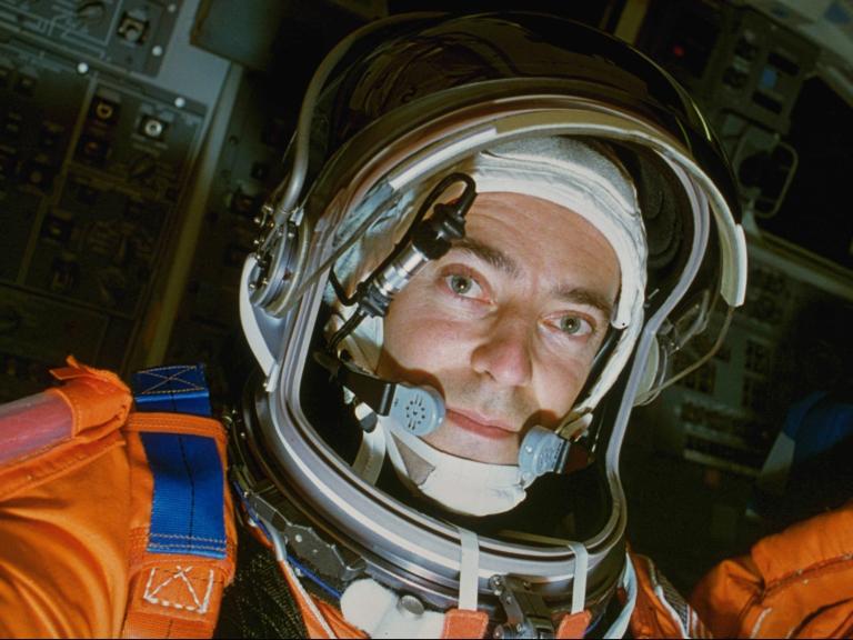 Portrait de Jean-François Clervoy en entraînement à la NASA