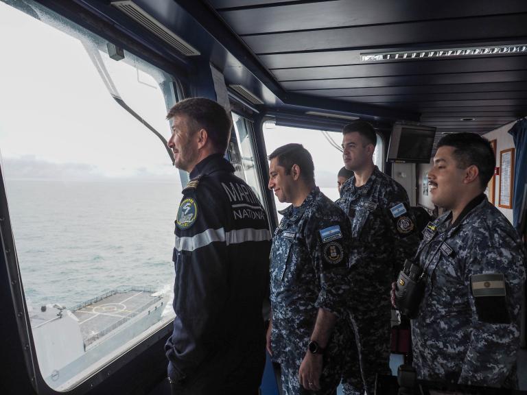 Exercices conjoints pour le groupe Jeanne d’Arc avec la Marine argentine