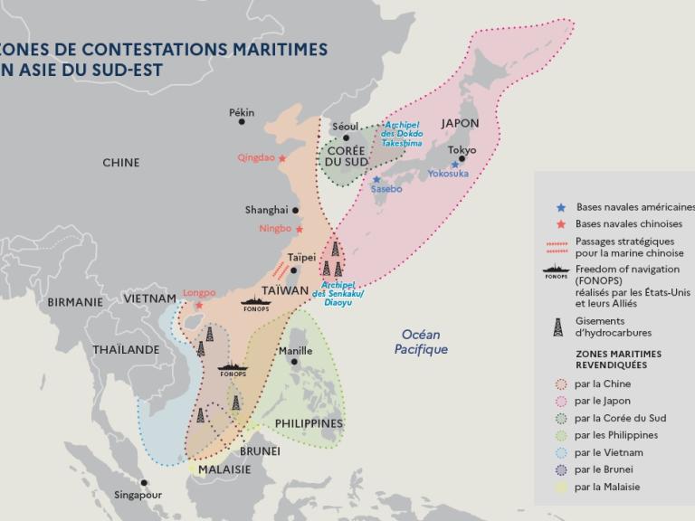 Zones de contestations maritimes en Asie du Sud-Est 