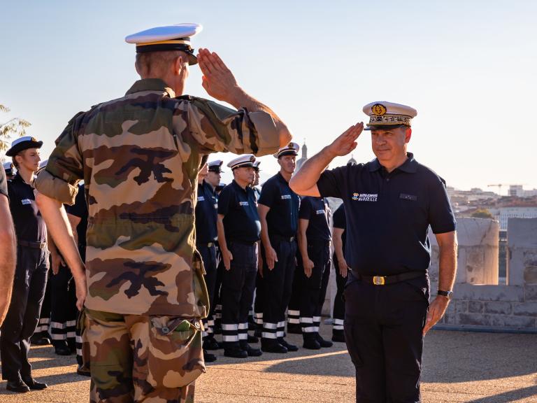 Prise de commandement du vice-amiral Mathieu