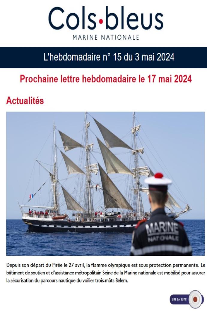 Couverture lettre hebdomadaire